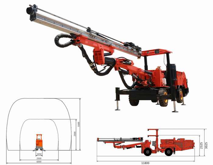 YZ-820A輪式單臂鑿巖臺車 YZ-820A輪式單臂鑿巖臺車